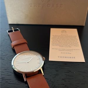 The Horse Italian leather watch, the original in tan